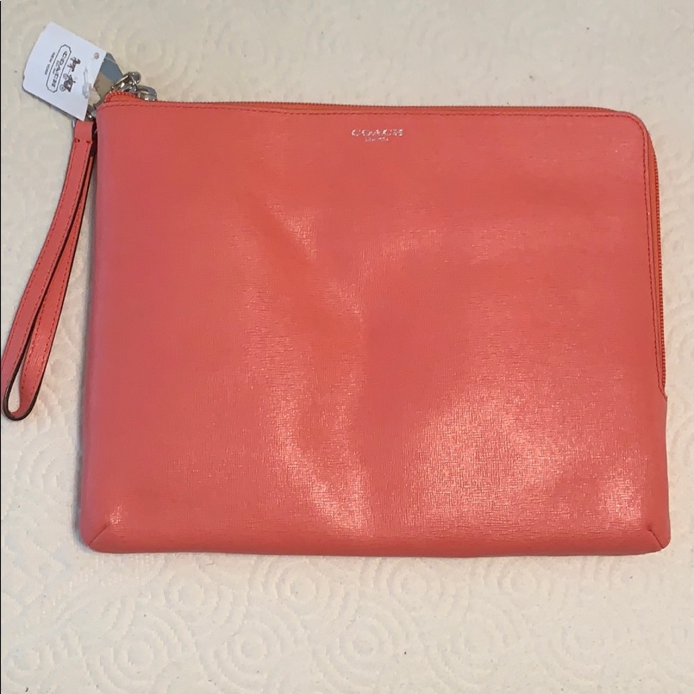 Coral coach iPad case